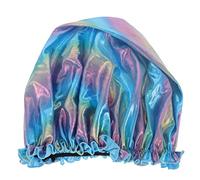 NIYANGLE Berretto da notte elasticizzato adulto materiale cuffia chemio per berretto da bagno per tappi per dormire cuffie da bagno tappi di bellezza Seta Blue