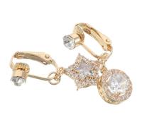 NIYANGLE Bilanciere per Pancia Ciondolo a Stella in Sintetica, Clip Senza Piercing, Accessorio Finto per Donna, Complemento Non per Quotidianità