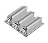 NIYANGLE Blocchetti per Batteria 3 Pezzi in Metallo Argento, Tiranti e Ganci per Rullante Foro da 0,5 Cm, Supporti per Percussioni Compatibili, Montaggio Rapido per Kit Batteria da