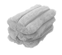 NIYANGLE Borsa Cosmetica in Peluche Borsa Da Toilette Per Donna Piccole Borse Da Toilette Per Donna Simpatico Astuccio Per Il Trucco Inventa Borse Per Le Donne Poliestere Grigio Chiaro