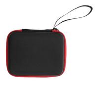 NIYANGLE Borsa Porta Plettri Chitarra Capacità con Zip Organizzatore Anti-perdita e Protezione da Urti Sacchetto Nylon Nero con Rosso per Conservazione Plettri e Accessori