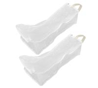 NIYANGLE Borsa Porta Stivali Alta Antipolvere con Cerniera 2 Pezzi, Organizer Trasparente in Plastica Grande Capacità per Stivali Lunghi e Scarpe da Ginnastica, Custodia per Viaggi