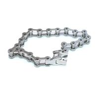 NIYANGLE Bracciale Uomo in Acciaio Inossidabile Stile Punk a Catena | Argento, Non Si Ossida Né Si Macchia, Regalo per Padre e Ragazzi, Look Fashion