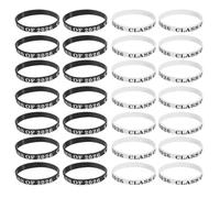 NIYANGLE Braccialetti Class Of 2026 Elementi a Tema 50 Pezzi in Silicone Resistenti e Leggeri la Stagione di Laurea per Feste e Regali Maturità