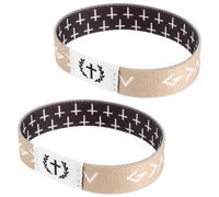 NIYANGLE Braccialetti Elastici Biblici Versetti della Bibbia Set da 2 Pezzi Braccialetti Spirituali Unisex per Fede Portatile e Incontri Religiosi