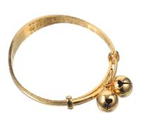 NIYANGLE Braccialetto per Taglia l 50 Mm con Campanellino, Bracciale alla Moda Imitazione Oro con Benedizioni per Bambina, Gioielli Delicati Adatti a Compleanni e Occasioni Speciali