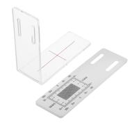 NIYANGLE Calibro Angolare in Plastica Trasparente l per Monitoraggio Crepe negli Angoli Scala Precisa, Strumento di Monitoraggio delle Crepe per Deformazioni Murali, Adatto per Analisi e