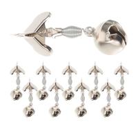 NIYANGLE Campanelli D'allarme per Pesca in Metallo Clip Set da 10 Pezzi Campane per Canna da Pesca da Esterno Indicatori di Abboccata Portatili Stile Casuale