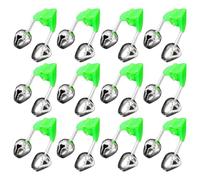 NIYANGLE Campanelli di Allarme Doppi per Canna da Pesca Anello, 30 Pezzi Resistenti All’usura, Accessori per Attrezzatura da Pesca per Segnalazione Abboccata Notturna in Mare