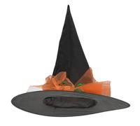 NIYANGLE Cappello da Strega Arancione per Halloween e Feste | Stile Elegante e Creativo, per Mascherate, Prom, Scenografie e Accessori Festa, Adatto a Molti Usi