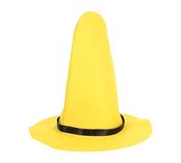 NIYANGLE Cappello da Strega Giallo in Feltro Leggero e Portatile, Cappello Alto per Feste a Tema e Party in Costume, Design Unico per Halloween