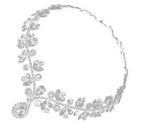 NIYANGLE Catena Facile da Fissare e Togliere in Lega e Argento la da Sposa Accessorio Chioma e Delicato per Matrimoni e Cerimonie