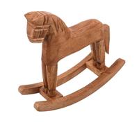 NIYANGLE Cavallo Dondolo in Legno Intagliato Mano Decorazione da Tavolo Artigianale Centro Tavola Elegante per Casa e Ufficio Modellino Cavallo per Progetti DIY Dimensioni