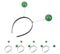 NIYANGLE Cerchietto per alieno Bopper da 12 pezzi: cerchietto per con antenna aliena e palline glitterate - cerchietti per per feste di Halloween per cosplay a tema spaziale e travestimenti festivi