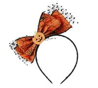 NIYANGLE Cerchietto per Chioma Halloween Zucca Gialla Leggero e Dalla Texture Morbida, Accessorio Unico e Delicato per Feste di Carnevale e Halloween per Adulti