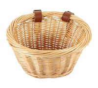 NIYANGLE Cestino Bici Anteriore in Vimini Ovale Robusto e Resistente, Cesta Porta Oggetti Decorativa per Ciclismo All'aperto e Uso Quotidiano Colore Casuale
