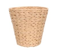 NIYANGLE Cestino Intrecciato in Finto Rattan Rotondo Multifunzionale Portaoggetti Leggero e Robusto per Organizzazione Casa in Stile Pastorale Cesta Porta Biancheria e Rifiuti Domestici