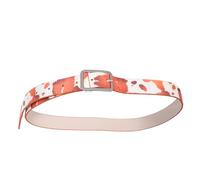 NIYANGLE Cintura da Donna Sottile con Stampa Mucca in PU Arancione Cintura Regolabile per Jeans e Abiti con Fibbia Facile da Adattare per Look Western e Festivi