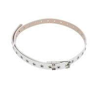 NIYANGLE Cintura Punk da Donna in Pu Design Stella Cava Regolabile un Occhiello Bianca Robusta per Uso Quotidiano e Abbinamento Versatile Vari Stili di Abbigliamento