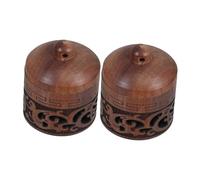 NIYANGLE Ciondolo in Legno Intagliato Lanterna Profumata 2 Pezzi, Bottiglia Apribile Perle Aromatiche, Decorazione Da Appendere Per Auto e Interni, Accessorio Diffusore Aromatico Fai Da Te Vintage