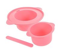 NIYANGLE Ciotola in Silicone 400 Ml Per Sciogliere e Scaldare La Cera Depilatoria, Set Con Applicatore Per Maschere Fai Da Te, Resistente Al Calore, Adatta Per Uso Professionale e Domestico Spa