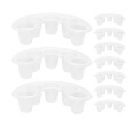 NIYANGLE Ciotola per Ammollo Rimozione Sicura dello Smalto Separatore per Tutte e Cinque le Dita Unghie in Plastica Bianca 10 Pezzi per Manicure Professionale e Uso Domestico