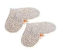NIYANGLE Clip per Scarpe Donna 2 Pezzi a Forma di Cuore con Pietre Decorative, Accessori Decorativi Eleganti in Lega di Zinco, Clip Staccabili per Tacchi Alti, Uso Versatile