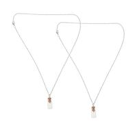 NIYANGLE Collana Mini Bottiglia di Vetro e Semi di Senape Cristiani Set da 2 Pezzi Gioielli Religiosi Ispiratori Leggeri per Uso Quotidiano e Regali Spirituali