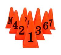 NIYANGLE Coni per Allenamento Calcio 10 Pezzi Arancioni Superficie Liscia e Secchiello per Marcatori, per Ostacoli e Preparazione Atletica Campo Calcio