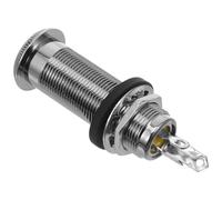 NIYANGLE Connettore Jack Corto Argento per Basso e Chitarra Elettrica, Corpo in Rame Montaggio Laterale e Design a 3 Prong per Accessori Basso Elettrico