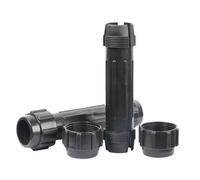 NIYANGLE Connettore per Paddle in Plastica Nero ad Alta Resistenza Antiruggine con Due Tappi Filettati Diametro 28mm per Kayak e Barche da Diporto