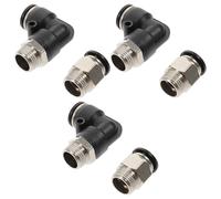 NIYANGLE Connettore Pneumatico Rapido 6 Pezzi 3/4 Pollice 12mm in Ottone e Nailon per Tubi Connessione Sicura e Installazione Facile per Aria Compressa