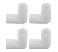 NIYANGLE Connettori a Gomito in Plastica 3 Vie per Recinzione 4 Pezzi, Accessori Ricambio per Box Gioco Interno ed Esterno, Installazione Rapida senza Attrezzi, Bianco Elegante per Casa