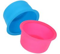 NIYANGLE Contenitore per Cera in Silicone 2 Pezzi, Ciotola Scaldacera Antiaderente per Scioglimento della Cera, Accessorio per Depilazione Professionale, Resistente al Calore, Adatto a