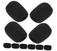 NIYANGLE Coprimicrofono in Spugna Nero per Microfono da Palmo e Microfoni da Conferenza, Copertura Antivento Facile Pulizia e Sostituzione Rapida, per Palco e Registrazione
