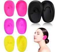 NIYANGLE Copriorecchie in Silicone 4 Paia Per Tintura Chioma Uso Personale e Professionale Resistenti Ad Acidi e Alcali Per Maschera Viso e Bagno