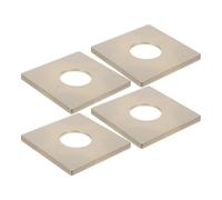 NIYANGLE Copritubo Quadrato da Parete 4 Pezzi in Plastica Flangia Divisa Autoadesiva per Coprirubinetto Doccia e Copertura Fori Tubi Interni per Bagno e Cucina