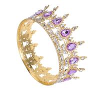 NIYANGLE Corona Nuziale Vintage Strass Grandi da Donna, Tiara da Sposa Comoda e Leggera, Copricapo da Principessa per Matrimonio, Compleanno e Balli di Fine Anno
