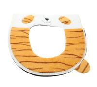 NIYANGLE Cuscino per Sedile WC in Velluto di Cotone, Lavabile, Invernale | Design Ispessito e Ingrandito, Avvolgimento Completo, Installazione Semplice, Uso Bagno, Facile Pulizia