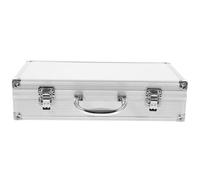 NIYANGLE Custodia Rigida per Microfono Cordless con Maniglia, Nera | Organizer per 2 Microfoni, Lega di Alluminio e Pvc, per Viaggio All'aperto con Cavi, Coprispugna e Anelli