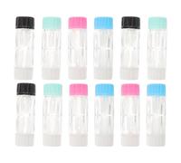 NIYANGLE Custoria Portatile per Lenti a Contatto Doppia in Plastica Rigida Rgp, Set da 12 Pezzi Design Compatto e Leggero, Custodia per Uso Esterno e Viaggi