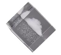 NIYANGLE Decorazione Artistica in Cristallo da Tavolo Cubo Trasparente Ornamento Creativo Nuvola Piovosa Interno Artigianato Curativo in Cristallo per Arredamento Casa e Regalo