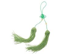 NIYANGLE Decorazione con Nappina in Seta Verde Fatta a Mano con Nodo Cinese Resistente e Leggera per Spada Tai Chi per Pratica e Collezionisti di Arti Marziali