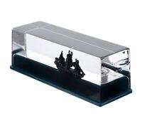 NIYANGLE Decorazione la Casa a Forma di Nave da Crociera in Bottiglia con Liquido Oscillante, Fermacarte Nautico per Soggiorno, Regalo di Compleanno Unico per Marito