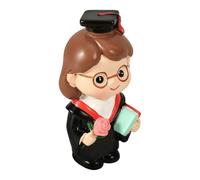 NIYANGLE Decorazione Torta Laurea Resinata Statuina Dottoressa Adorabile per Festa Laurea Cake Topper Sicuro e Creativo per Dolci e Buffet