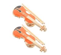 NIYANGLE Design Raffinato Spilla a Forma di Violino 2 Pezzi in Lega Smalto, Chiusura Sicura per Giacca o Zaino in Occasioni di Eventi di Quartetto D'archi