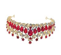 NIYANGLE Di Strass Accessorio Per Accessori Rossi Sposa Matrimonio Tiare Da Principessa Per Donne E Ragazze Per La Comunione Da Principessa Tiara A