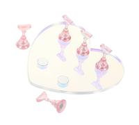 NIYANGLE Espositore Per Unghie Finte in Acrilico Supporto Portatile Per Nail Art Kit Per Manicure Salone Casa Espositore Pubblicitario Per Unghie Finte -unghie Per Esercitazioni