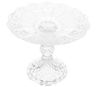 NIYANGLE Espositore Vassoio in Vetro Piedini per Antipasti e Dessert, Ciotola per Snack, Utilizzabile in Buffet e Riunioni Familiari