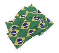 NIYANGLE Fasce per Chioma da Donna Elastiche Bandiera del Brasile 4 Pezzi, Fascia Antisudore Larga per Calcio e Sport, Accessori per Chioma Casual e Supporto Tifose, Fascia Sportiva